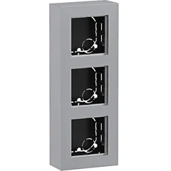Hager Geh. 3f flach AP A.8 titan met lack