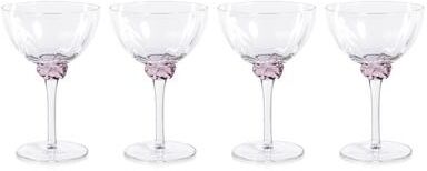 Zodax Cambrai Martini / Cocktail Optic Glasses, Set of 4