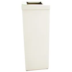 PROREGAL Wertstoffsammler RecycloFlex 60 | 60 Liter, HxBxT 70,5x26,3x34,3cm | Aluminium | Weiß