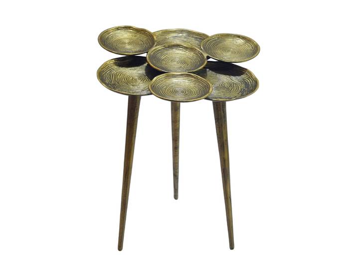 Table d'appoint en aluminium, doré