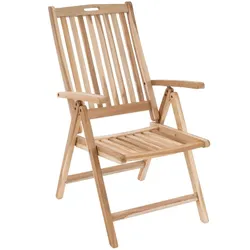 VCM Gartenstuhl Hochlehner Klappstuhl   Holz Teak   Outdoor   Maße .110 x 56 x 75 cm