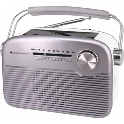 Soundmaster UKW Radio TR480SI, mit Solarpanel, silber (FM), Radio, Silber