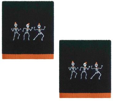 Avanti Linens Avanti Skeletons Halloween 2-Pack Hand Towels