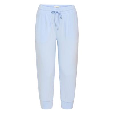 Caprihose OXMO "Caprihose OXOdda", Damen, Gr. XL, N-Gr, blau (windsurfer), Obermaterial: 95% Baumwolle CO. 5% Elasthan EL., Hosen Caprihose