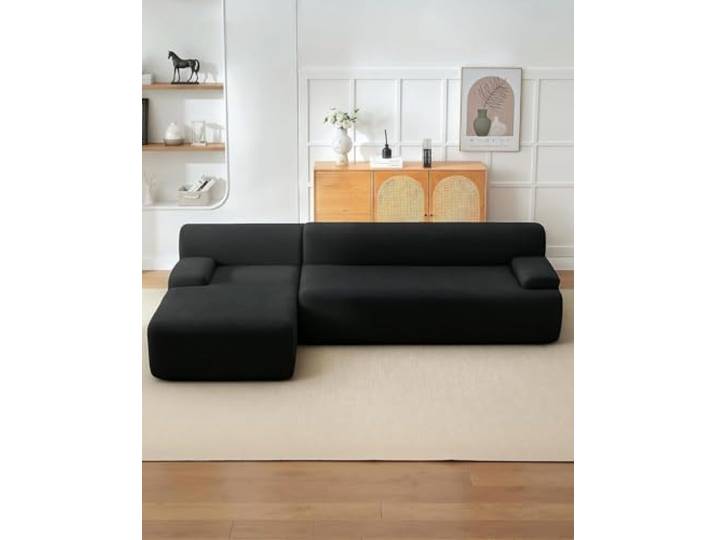 GarveeMore Superweiches Cloud Ecksofa Mit Chaiselongue – l-Förmiges Sofa, Tiefe Sitzfläche, Kein Aufbau Nötig