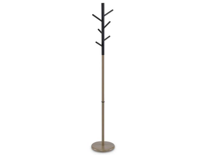 Idimex Kleiderständer Enrico champagne/schwarz, Champagner, Schwarz, Holz, Mode, 28x171x28 cm, Garderobe, Garderobenständer