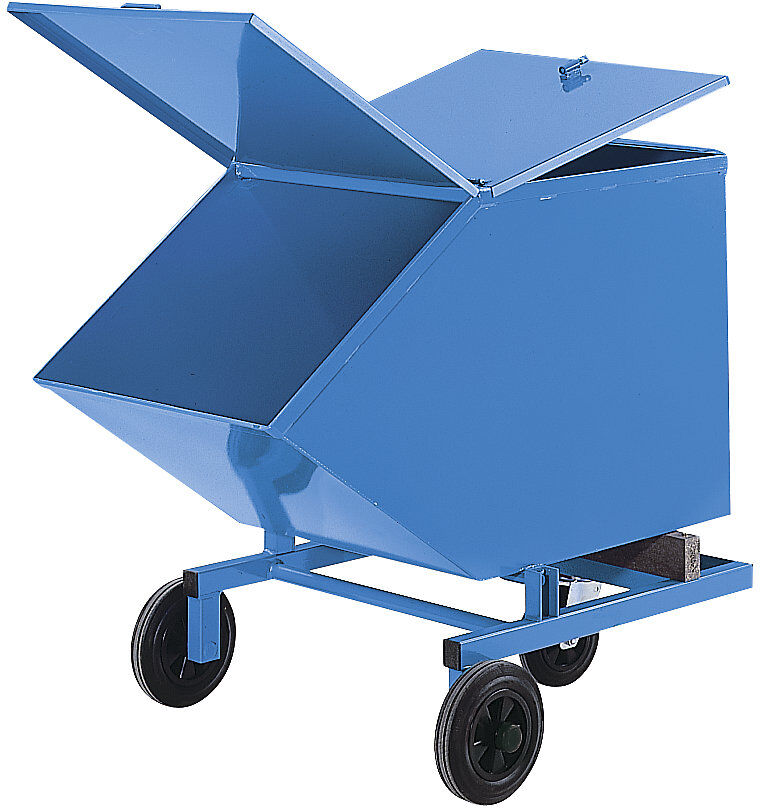 Doppel-Klappdeckel, lichtblau RAL 5012, für Behältergröße 400 Liter eurokraft pro