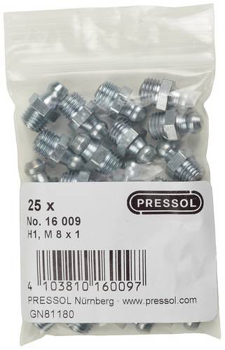 Pressol Kegelschmiernippel H1-gerade, M 8 x 1-VZ 25St.