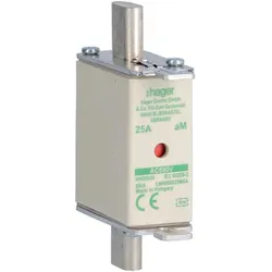 Hager LNH000025M6A NH-Sicherungseinsatz NH000 690V aM 25A Kombimelder Grifflasche spannungsführend