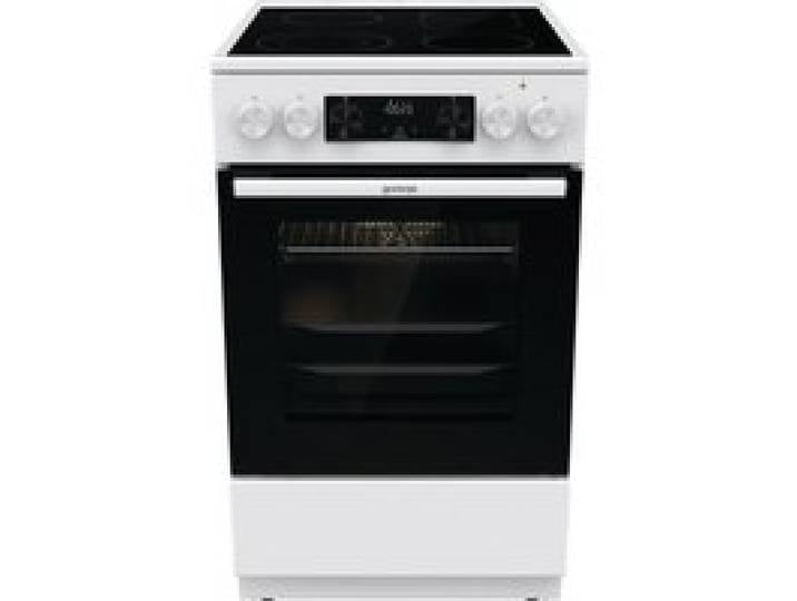 Cuisinière vitrocéramique électrique blanche - Gorenje - 4 zones Hi-Light - Four électrique - Minuterie électronique