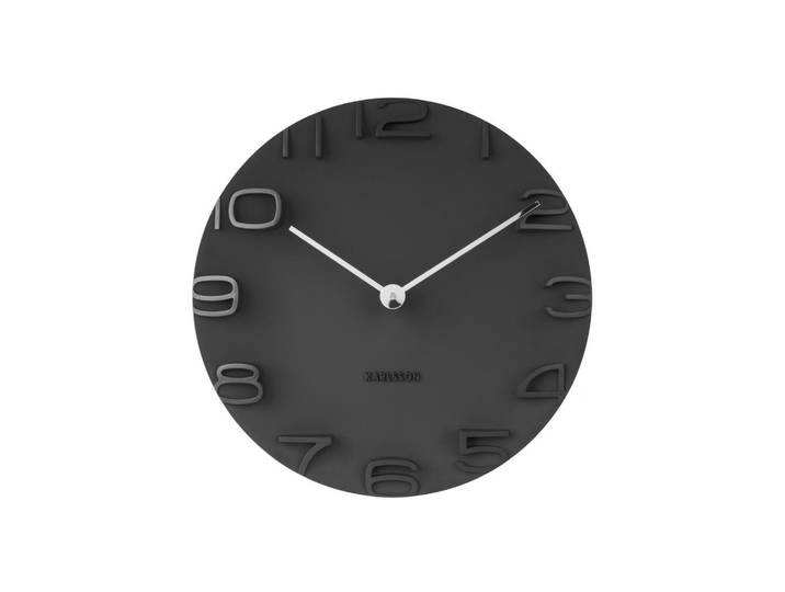 Karlsson Wanduhr, Schwarz, Kunststoff, 42x42x5 cm, Dekoration, Uhren, Wanduhren