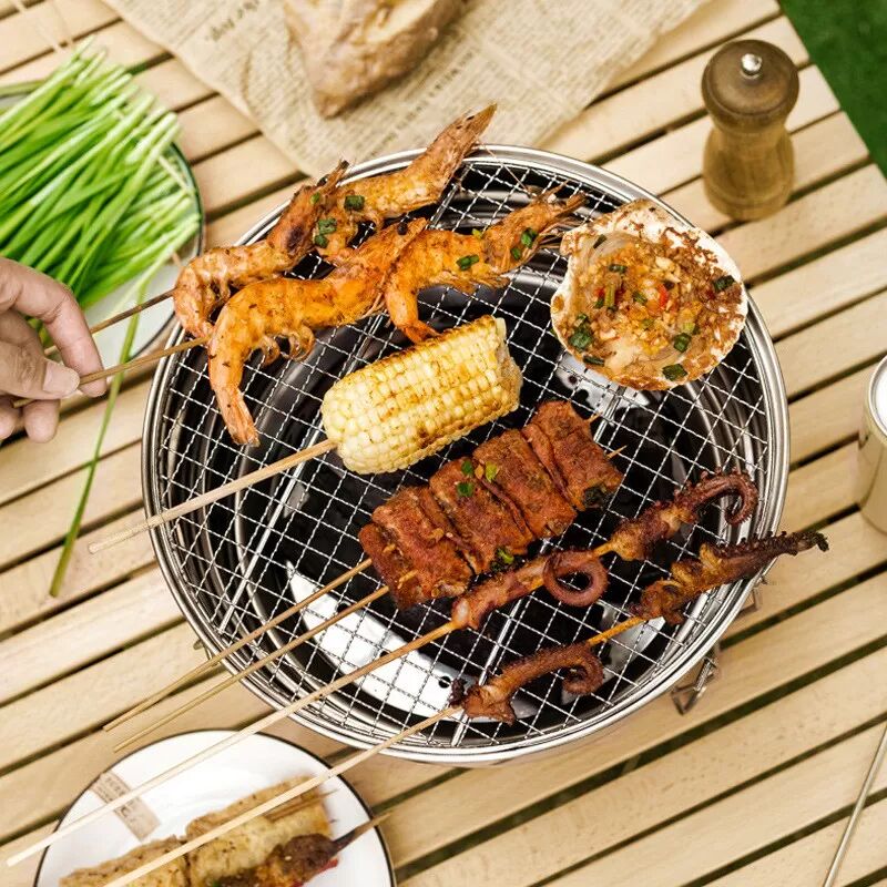 INF Tragbarer BBQ Grill - Kompakt und Praktisch für den Außenbereich