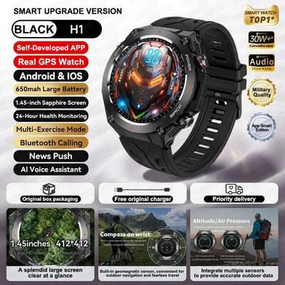 Uplift Treasures Xiaomi GPS Sports Smart Watch With Bluetooth Call black gps Sports Watch