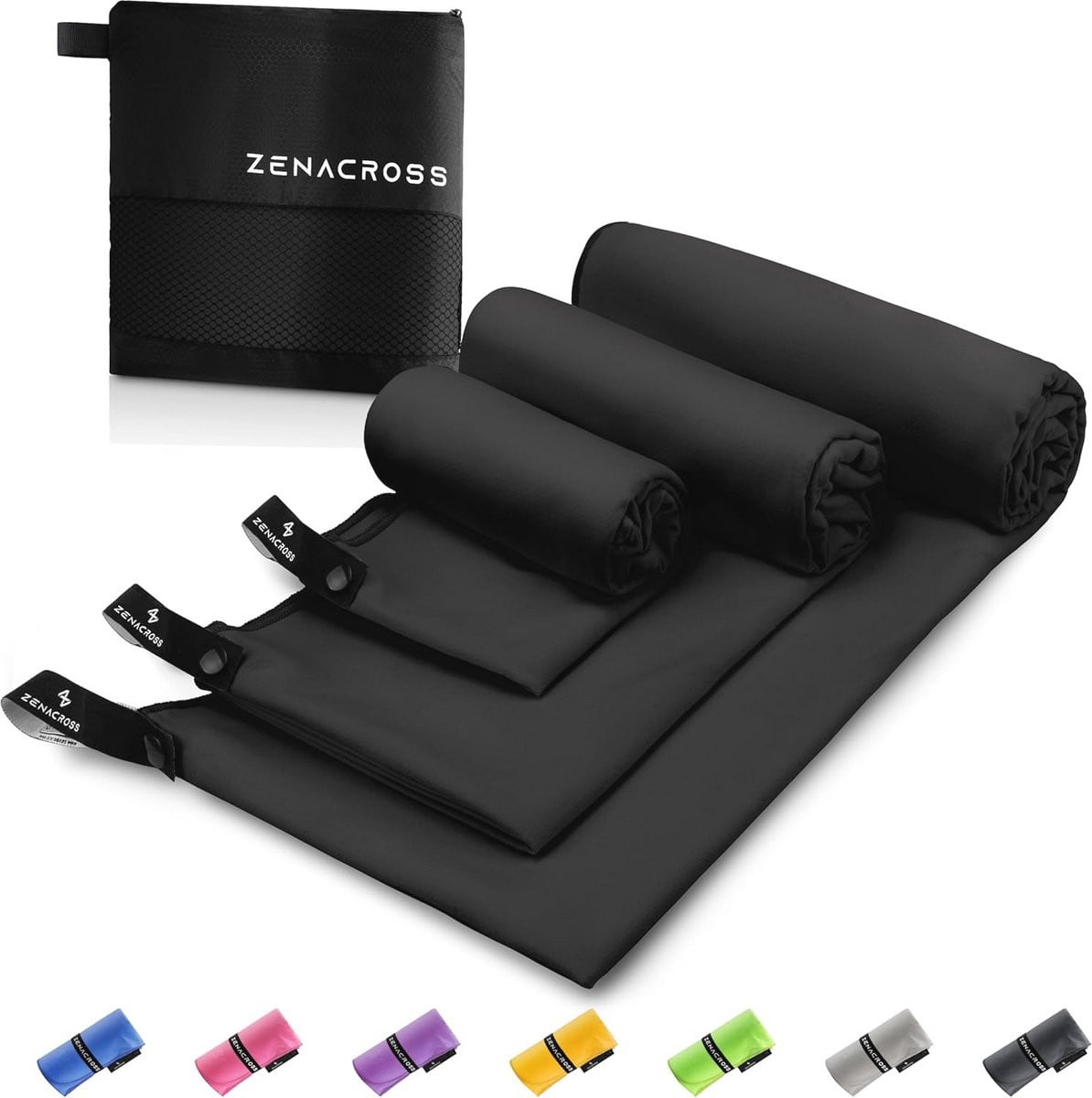 Compacte Sneldrogende Microvezel Handdoek Set voor Volwassenen
