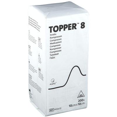 Topper 8 Kompr.10x10 cm unsteril 200 St Kompressen