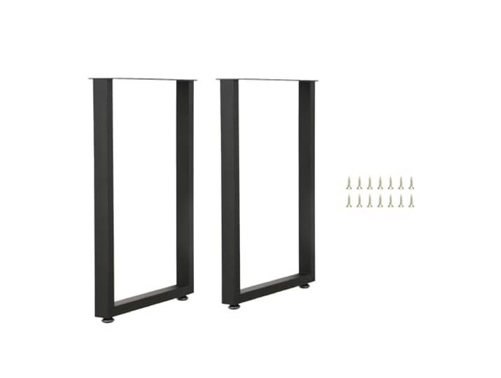 iWEDN Tischbeine mit Thekenhöhe, 91,4 cm, Stangenhöhe, robuste Metallbeine für Tisch, Möbelbeine für Zuhause, Heimwerker, 2 Stück (rechteckig)