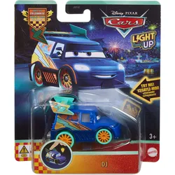 Disney Pixar Cars Spielfahrzeug im Maßstab 1:55 mit bunten Lichtfunktionen sortiert (Keine Auswahl möglich)