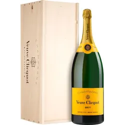 Methusalem - Champagner Veuve Clicquot - Brut Carte Jaune -  Holzkiste