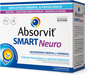 Absorvit Suplemento de Desempenho Mental Smart Neuro 30 ampolas
