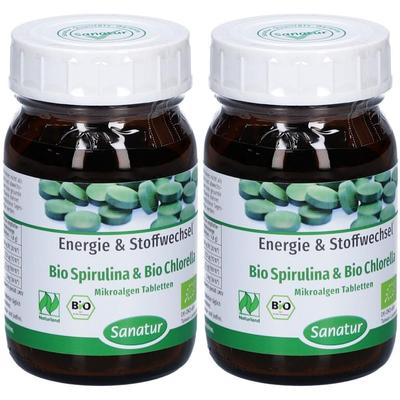 BIO Spirulina und Bio Chlorella Tabletten 2x 2x250 St