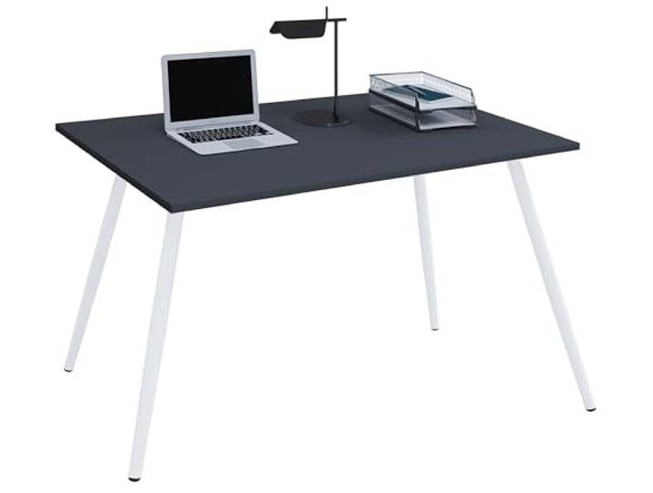 VCM Schreibtisch Anthrazit 80x50x70 cm im skandinavischen Retro-Look