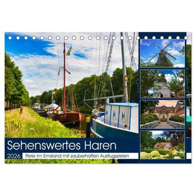 Sehenswertes Haren (Tischkalender 2026 DIN A5 quer), CALVENDO Monatskalender