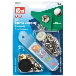 Prym Nähfrei-Druckknöpfe, Größe: 15 mm Ø, Inhalt: 10 Stück