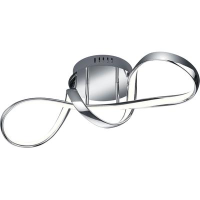 REALITY LEUCHTEN LED Deckenleuchte "Perugia", grau (chrom), 1, H: 22cm, 1 Stk., Leuchten, Dekorative Deckenlampe, dimmbar, neutralweiß 4000K, 3400 Lumen 28W, LED Deckenleuchte