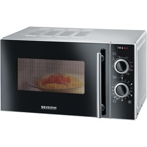 Severin Mikrowelle MW 7771, mit 900 Watt Grill, 700 Watt, schwarz, mit Drehteller, Garraum 20 Liter