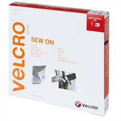 VELCRO® Klettband zum Aufnähen, Haken & Flausch 30mm x 10m Weiß VEL-EC60278