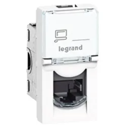 Legrand 076551 Datendose Kategorie5e 1xRJ45 ungeschirmt UTP 1M Mosaic weiß