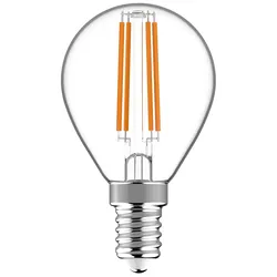 LED Filament Leuchtmittel - Tropfenlampe G45 E14 4.5W 470lm 2700K Klar 330°