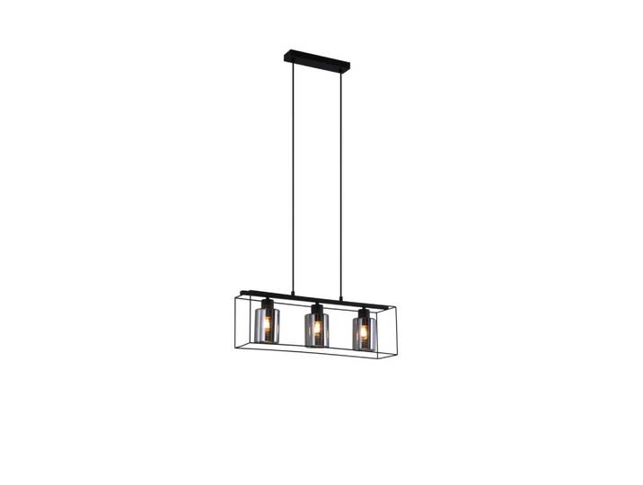 Nettlife Pendelleuchte Martell 25/6/148 cm, Schwarz, Metall, E27, 25x148x6 cm, Lampen & Leuchten, Innenbeleuchtung, Hängeleuchten, Pendelleuchten