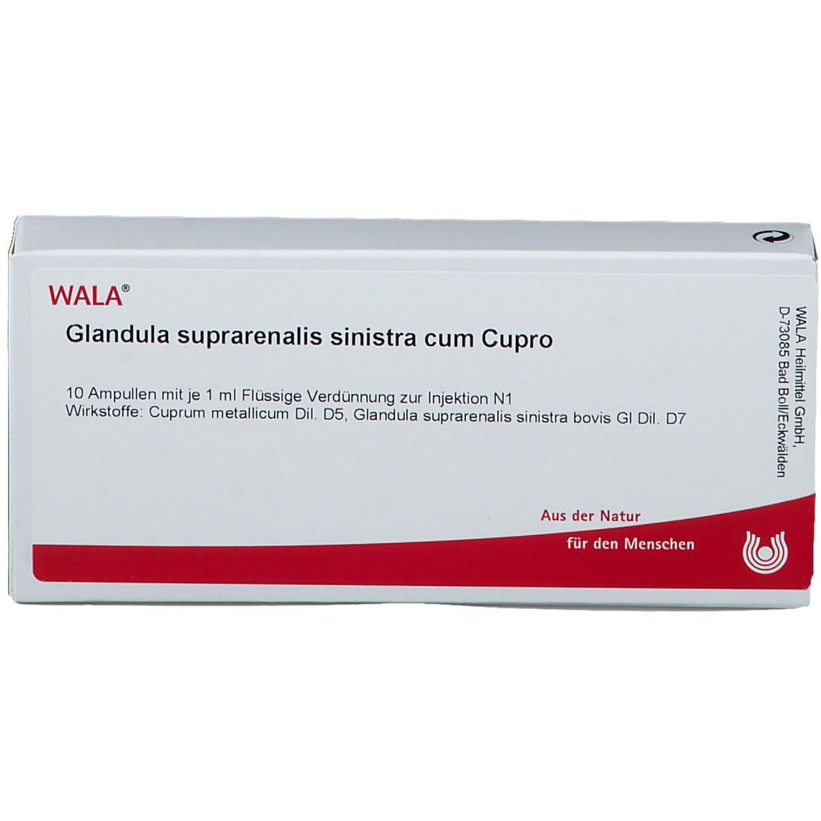 Glandula Suprarenalis sinistra cum Cupro Ampullen 10x1 ml