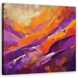 WANDBILD gemalte abstraktion lila