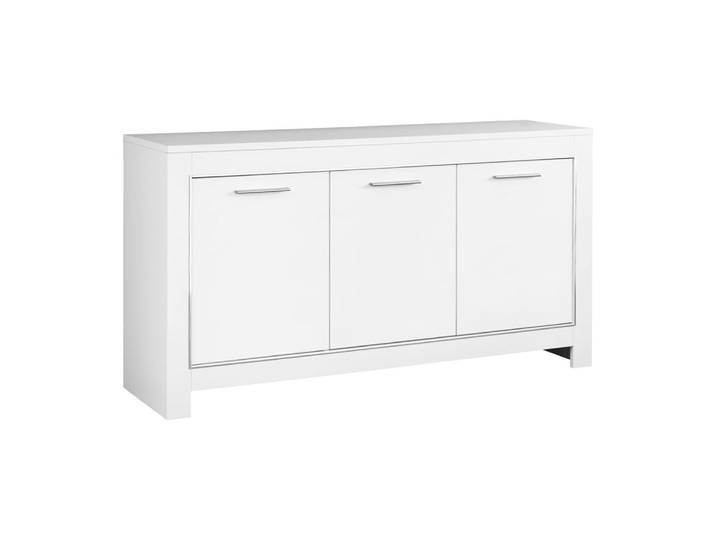 Buffet 3 portes l160cm laqué blanc brillant