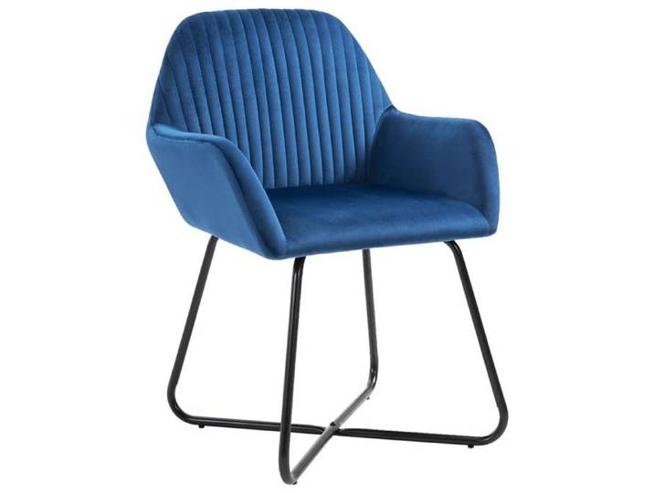 “Winter Sale TOP Chaise de cuisine Bleu - Chaises à manger lot de 2 Bleu Velours PRO20966