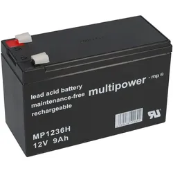 Multipower MP1236H AGM Hochstromakku 12V 9Ah – F6,3 mm