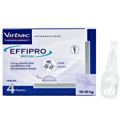 Effipro 134 mg Pip.Lsg.z.Auftropf.f.mittelgr.Hund 4 St Lösung