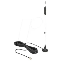 DELOCK 12420 - GSM-Antenne mit Magnetfuß, 4G, 5 dBi, 3 m
