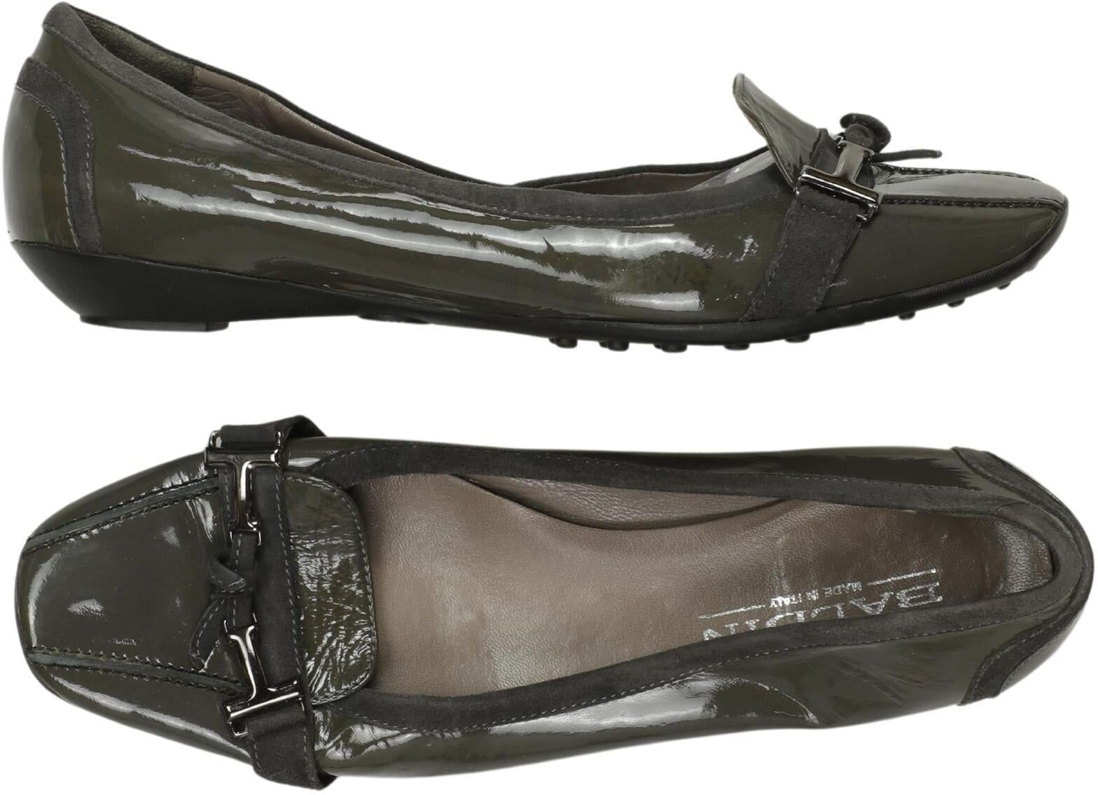 Baldinini Damen Ballerina, Grün, Gr. EU 37, Leder - Second Hand