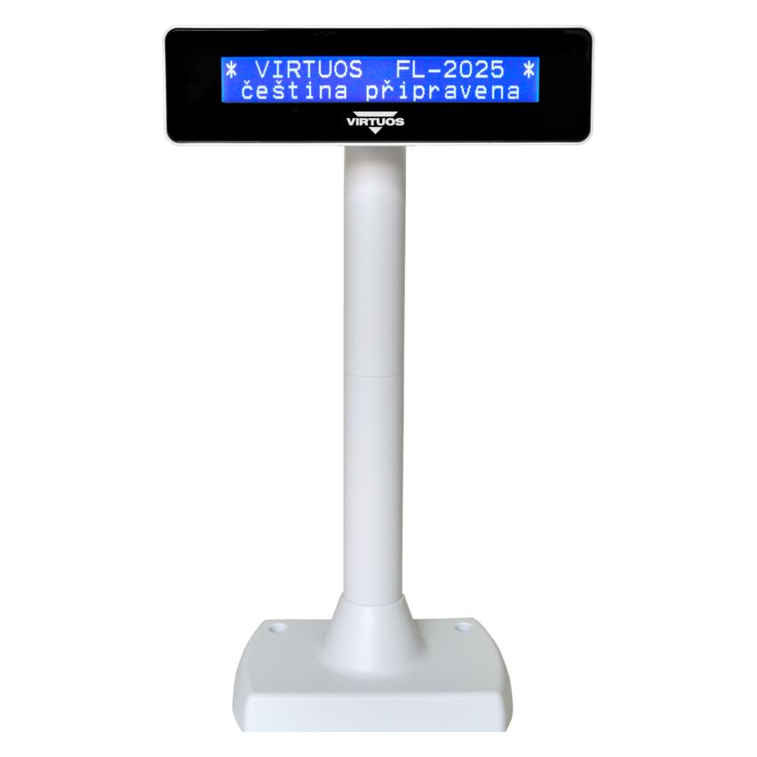 Virtuoso Virtuos zákaznický displej Virtuos FL-2025MB 2x20, USB, bílý (EJG0005)