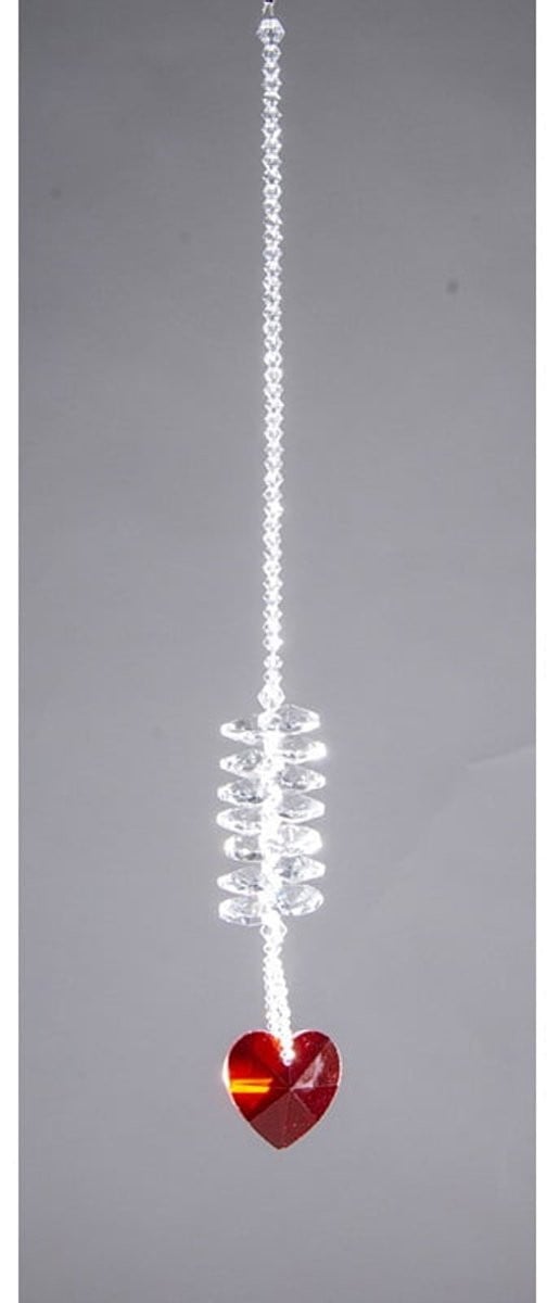Berk Kristal Hart Rood Decoratie voor op Tafel