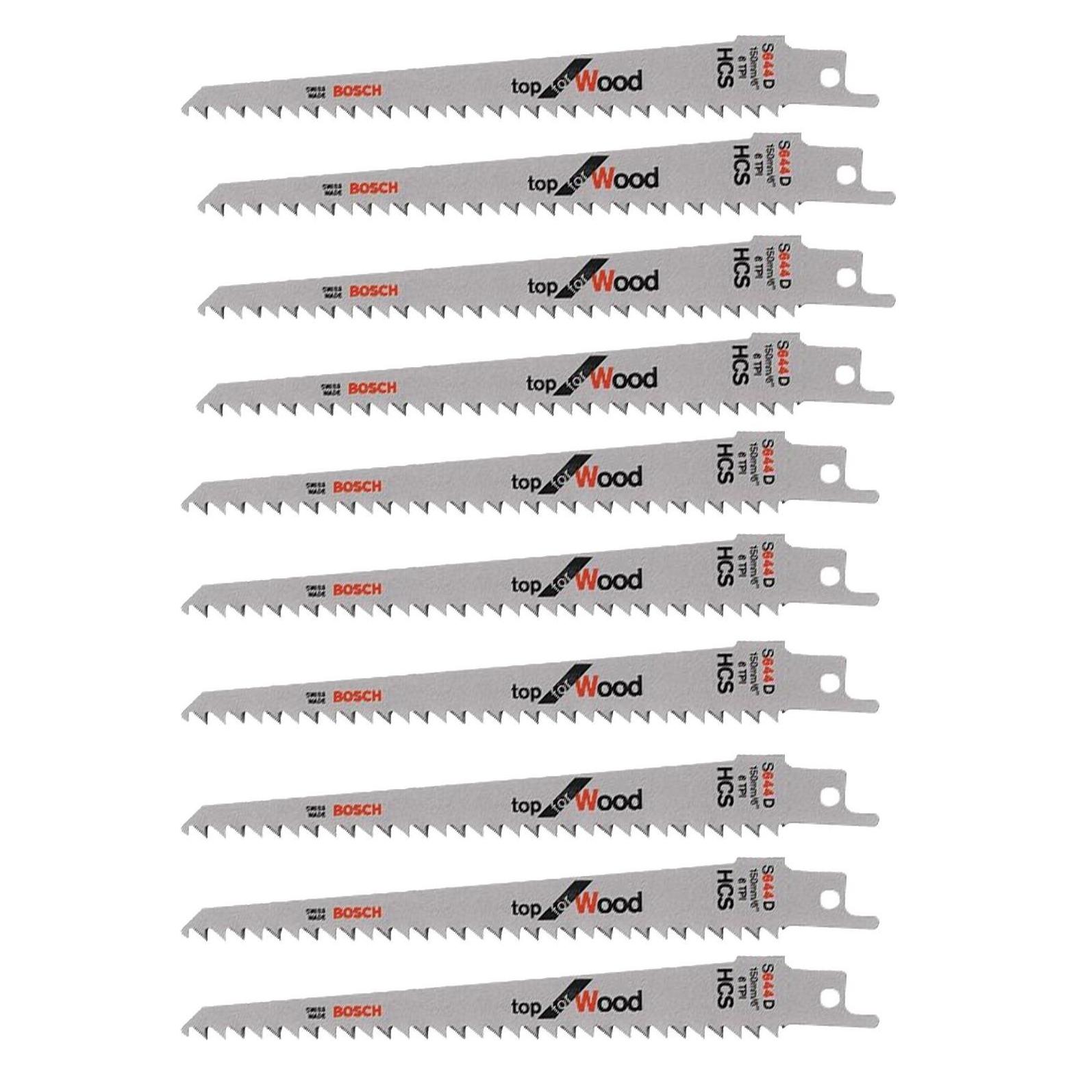 Bosch Hausgeräte 10x Säbelsägeblatt S 644 D Top for Wood (S644D-10)