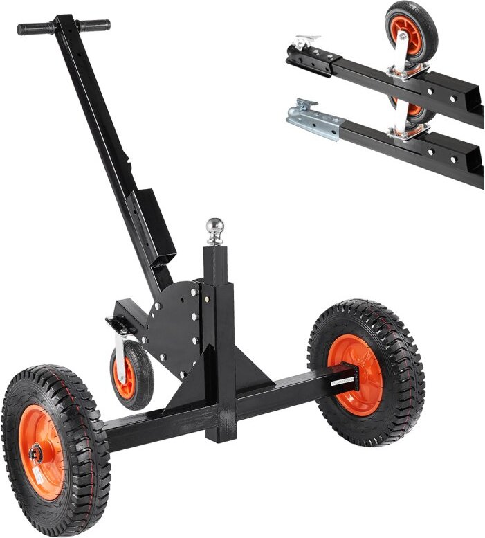 2-in-1 Anhängerwagen Rangierhilfe 680,4 kg - 56/66 cm Höhe - Mit 50,8 mm Kugel - Ideal für Einkaufswagen und Transportaufgaben