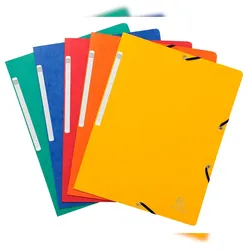 Exacompta 55410E 50x Eckspannmappe aus Manila-Karton 355g/qm, für Format DIN A4 - Farben sortiert