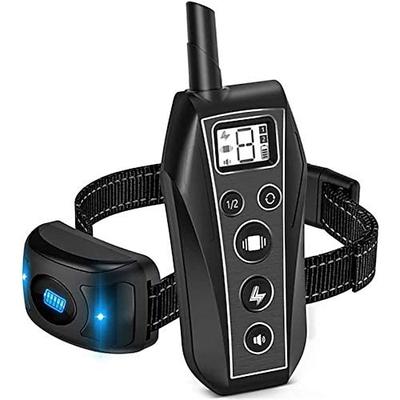 Kein Schock, 800 m Hundehalsband, Piepton, Vibrationshalsband, wiederaufladbar, wasserdicht, humanes Ferntrainingshalsband