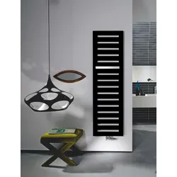 Zehnder Design-Heizkörper Metropolitan Bar elektrisch, 1750x39x600 mm, schwarz, mit Handtuchhalter und Funksteuerung