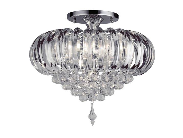 Deckenleuchte Sigma, Chromfarben, Metall, 45 cm, Lampen & Leuchten, Innenbeleuchtung, Deckenleuchten, Deckenleuchten