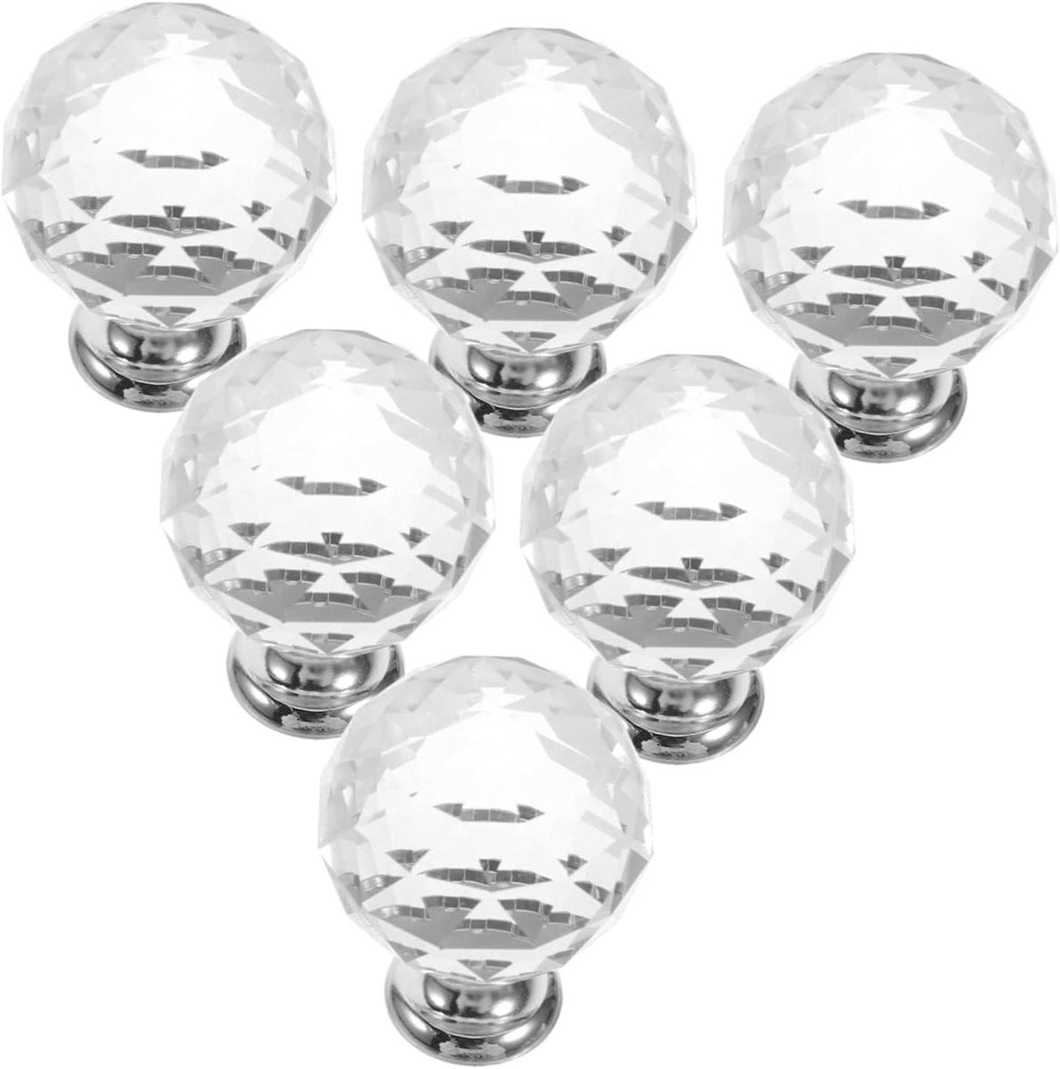 Jojofuny Set van 6 Decoratieve Glazen Knoppen voor Keukenkastjes en Meubels